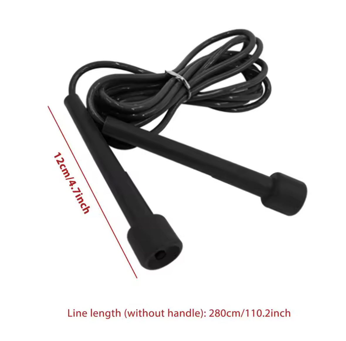 Premium black jump rope - speed, endurance and full-body conditioning
