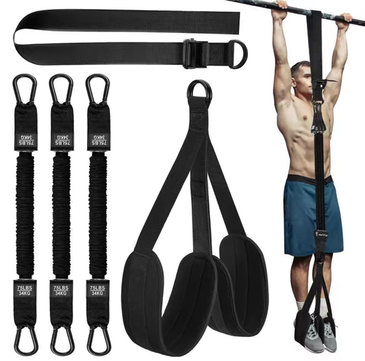 🏋️ Pull-up bands with leg straps – adjustable support for perfect form
