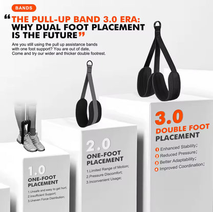 🏋️ Pull-up bands with leg straps – adjustable support for perfect form