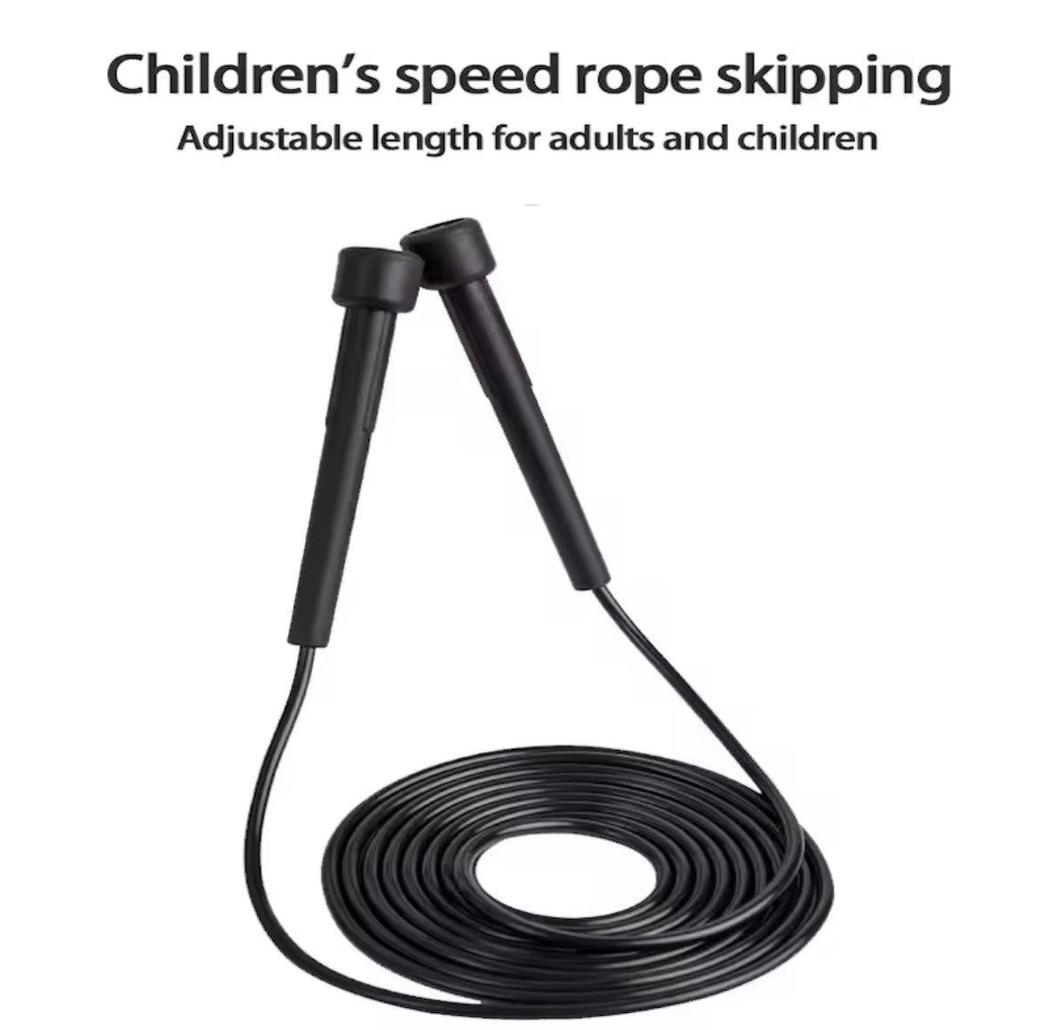 Premium black jump rope - speed, endurance and full-body conditioning
